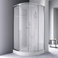 Душевая кабина Am.Pm X-Joy W94C-401-100MT, 100 х 100 см, с крышей, стекло прозрачное, профиль хром матовый