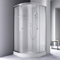 Душевая кабина Am.Pm X-Joy W94C-401-100MT, 100 х 100 см, с крышей, стекло прозрачное, профиль хром матовый