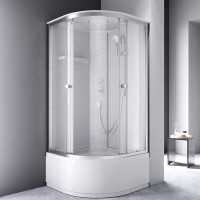 Душевая кабина Am.Pm X-Joy W94C-401A-090MT, 90 х 90 см, с крышей, стекло прозрачное, профиль хром матовый