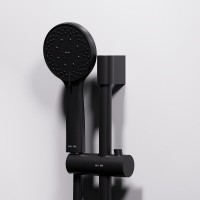 Душевая кабина Am.Pm X-Joy Square, W94C-403-090BT, 90 х 90 см, с крышей, стекло прозрачное, профиль черный матовый