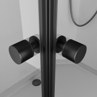 Душевая кабина Am.Pm X-Joy W94C-403-12080BT, 80 х 120 см, с крышей, стекло прозрачное, профиль черный матовый