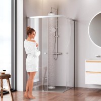Душевой уголок Am.Pm X-Joy W94G-403-100100-MТ1К, 100 х 100 см, профиль хром матовый, стекло прозрачное