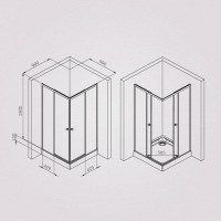 Душевой уголок Am.Pm X-Joy W94G-403-100100-MТ1К, 100 х 100 см, профиль хром матовый, стекло прозрачное