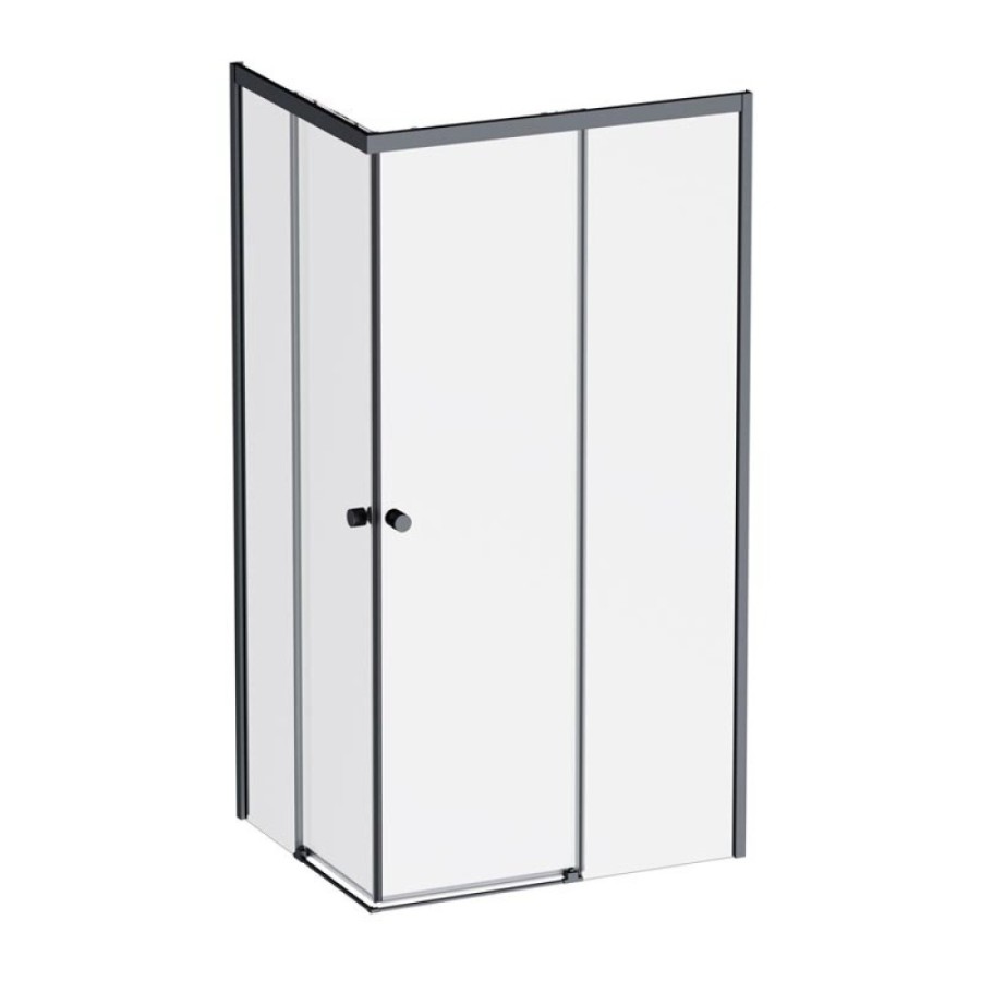 Душевой уголок Am.Pm X-Joy W94G-403-100280-BТ1К, 100 х 80 см, профиль черный матовый, стекло прозрачное