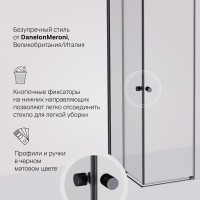 Душевой уголок Am.Pm X-Joy W94G-403-100280-BТ1К, 100 х 80 см, профиль черный матовый, стекло прозрачное