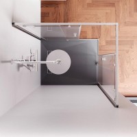 Душевой уголок Am.Pm X-Joy W94G-403-100280-MТ1К, 100 х 80 см, профиль хром матовый, стекло прозрачное