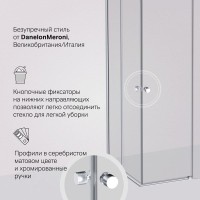 Душевой уголок Am.Pm X-Joy W94G-403-100280-MТ1К, 100 х 80 см, профиль хром матовый, стекло прозрачное