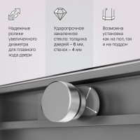 Душевой уголок Am.Pm X-Joy Square Slide 120 х 80 см, профиль хром матовый, стекло прозрачное, W94G-403-12080-MТ