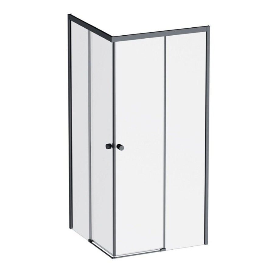 Душевой уголок Am.Pm X-joy W94G-403-9090-BT1K, 90 x 90 см, стекло прозрачное, профиль черный матовый