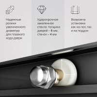 Душевой уголок Am.Pm X-joy W94G-403-9090-BT1K, 90 x 90 см, стекло прозрачное, профиль черный матовый
