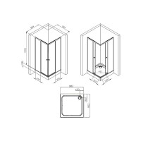 Душевой уголок Am.Pm X-Joy Square Slide, 90 x 90 см, стекло прозрачное, профиль хром матовый, W94G-403-9090-МТ