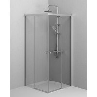 Душевой уголок Am.Pm X-joy W94G-403-9090-MT1K, 90 x 90 см, стекло прозрачное, профиль хром матовый