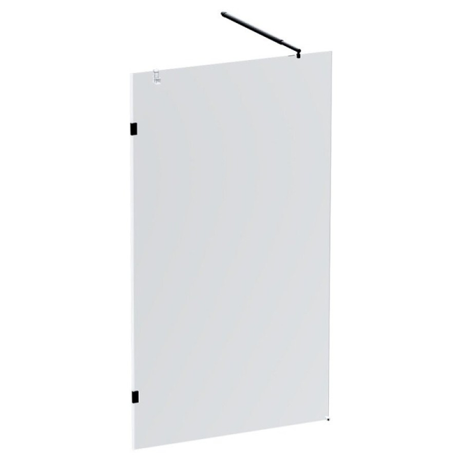 Душевая перегородка Am.Pm X-Joy W94UWI-110-F1-BTE, 110 см, со свободным входом, стекло прозрачное, фурнитура черная
