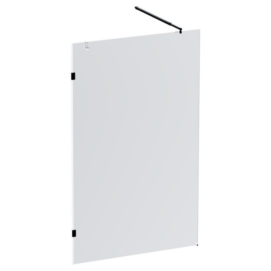 Душевая перегородка Am.Pm X-Joy W94UWI-120-F1-BTE, 120 см, со свободным входом, стекло прозрачное, фурнитура черная