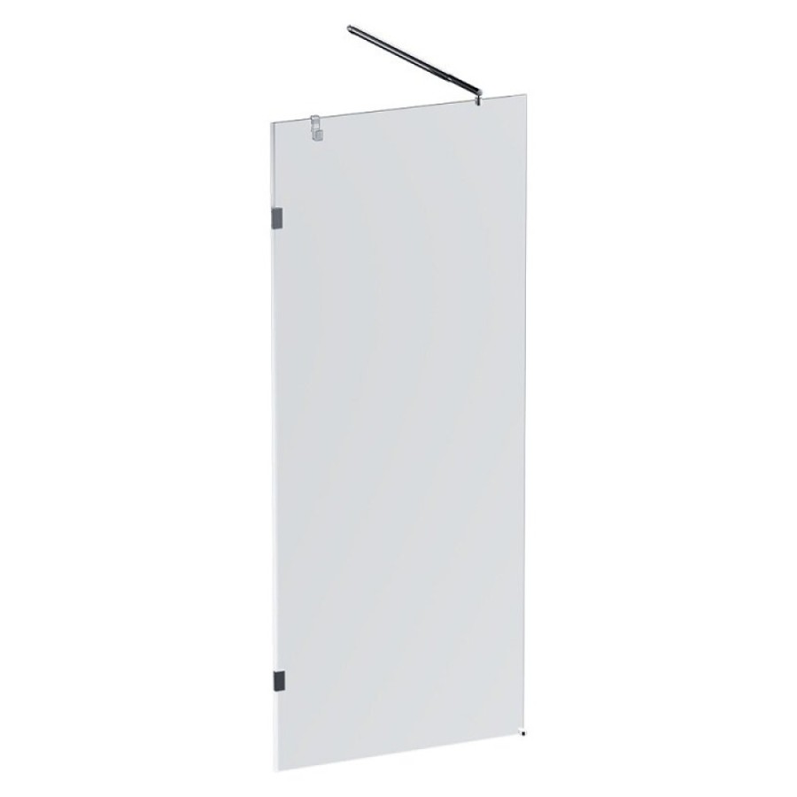 Душевая перегородка Am.Pm X-Joy W94UWI-80-F1-MTE, 80 см, со свободным входом, стекло прозрачное, фурнитура хром матовый