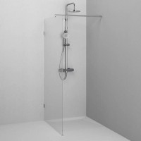 Душевая перегородка Am.Pm X-Joy W94WI-100-F1-MTE, 100 см, со свободным входом, стекло прозрачное, фурнитура хром матовый