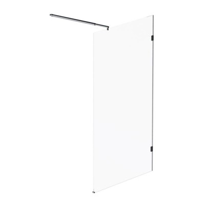 Душевая перегородка Am.Pm X-Joy W94WI-110-F1-BTE, 110 см, со свободным входом, стекло прозрачное, цвет фурнитуры черный матовый