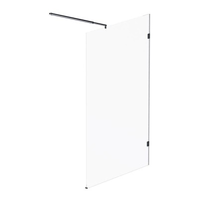 Душевая перегородка Am.Pm X-Joy W94WI-120-F1-BTE, 120 см, со свободным входом, стекло прозрачное, цвет фурнитуры черный матовый
