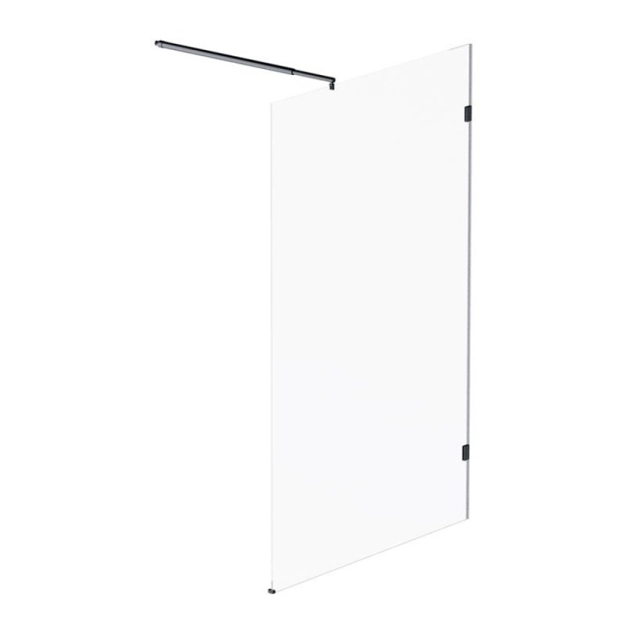 Душевая перегородка Am.Pm X-Joy W94WI-120-F1-BTE, 120 см, со свободным входом, стекло прозрачное, цвет фурнитуры черный матовый