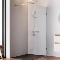 Душевая перегородка Am.Pm X-Joy W94WI-120-F1-MTE, 120 см, со свободным входом, стекло прозрачное, фурнитура хром матовый