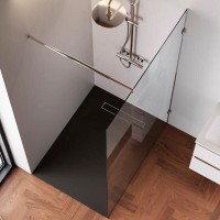 Душевая перегородка Am.Pm X-Joy W94WI-120-F1-MTE, 120 см, со свободным входом, стекло прозрачное, фурнитура хром матовый