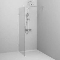 Душевая перегородка Am.Pm X-Joy W94WI-80-F1-MTE, 80 см, со свободным входом, стекло прозрачное, фурнитура хром матовый