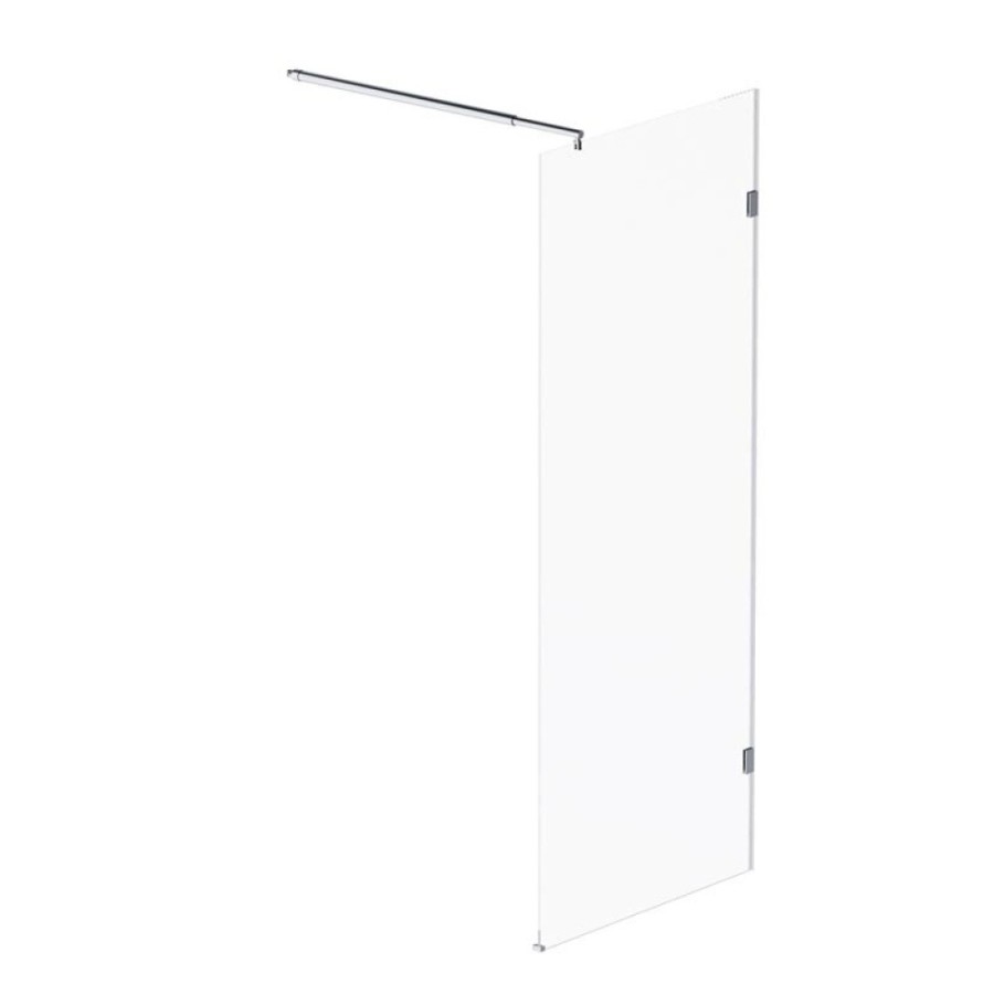 Душевая перегородка Am.Pm X-Joy W94WI-90-F1-MTE, 90 см, со свободным входом, стекло прозрачное, фурнитура хром