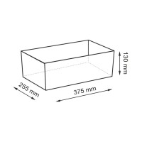Корзина для ванной комнаты WasserKraft Aula WB-110-L, ширина 37.5 см, глубина 25.5 см, высота 13 см, серая