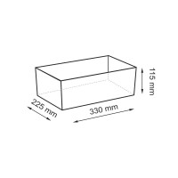 Корзина для ванной комнаты WasserKraft Aula WB-110-M, ширина 33 см, глубина 22.5 см, высота 11.5 см, серая
