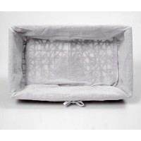 Корзина WasserKraft Exter WB-160-L, большая, для белья, белый/светло-коричневый