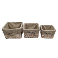 Корзина для белья WasserKraft Kammel WB-180-L, большая, темно-кремовый/бежевый