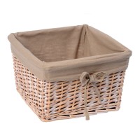 Корзина для белья WasserKraft Kammel WB-180-S, маленькая, темно-кремовый/бежевый