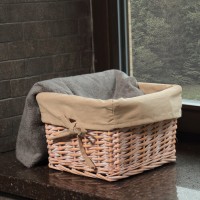 Корзина для белья WasserKraft Kammel WB-180-S, маленькая, темно-кремовый/бежевый