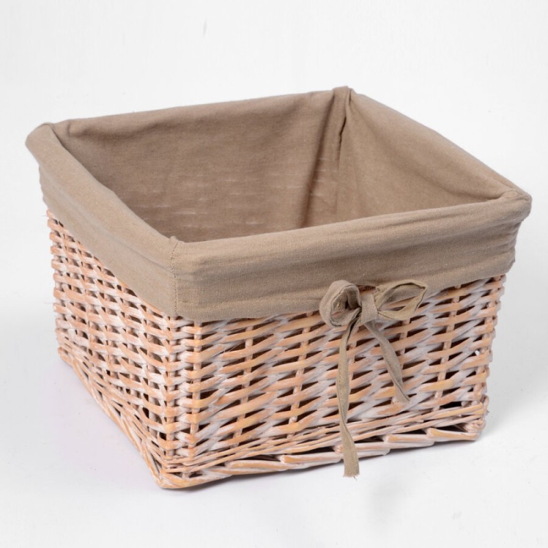 Корзина для белья WasserKraft Kammel WB-180-S, маленькая, темно-кремовый/бежевый
