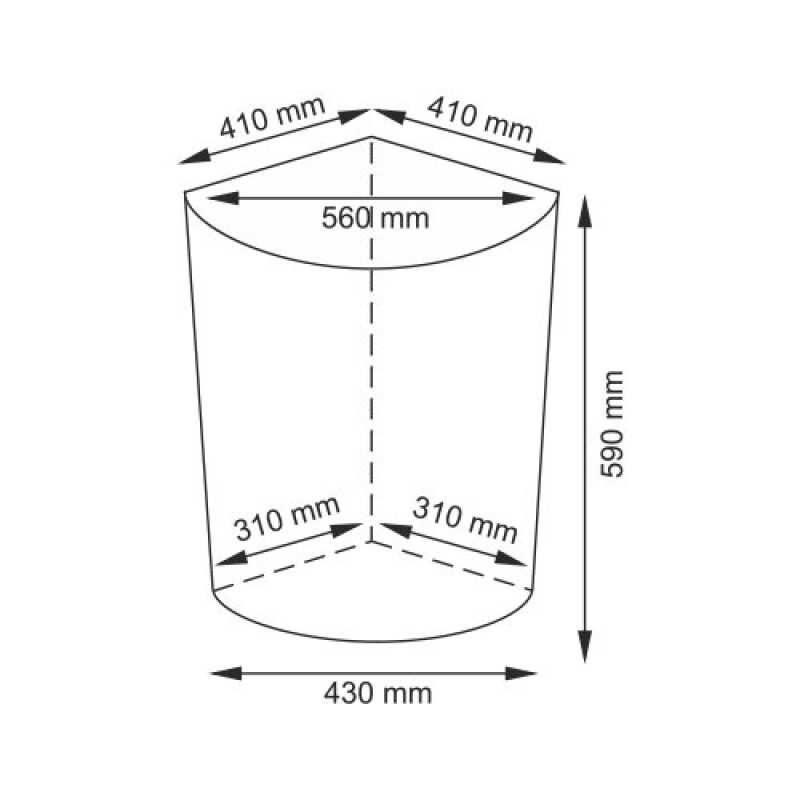 Корзина для белья WasserKraft Salm WB-270-L, угловая, большая, с крышкой, белый/темно-коричневый
