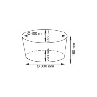 Корзина для белья WasserKraft Rossel WB-280-M, средняя, белый/голубой