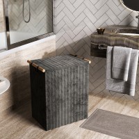Корзина для белья WasserKraft Gollach WB-330-L, ширина 42 см, глубина 30 см, высота 52 см, черная