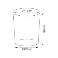 Корзина для белья WasserKraft Leine WB-350-M, средняя, с крышкой, светло-коричневый