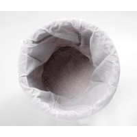 Корзина для белья WasserKraft Main WB-410-S, маленькая, с крышкой, белый/светло-коричневый