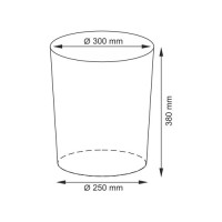 Корзина для белья WasserKraft Main WB-410-S, маленькая, с крышкой, белый/светло-коричневый