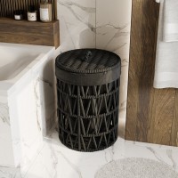 Корзина для белья WasserKraft Mosel WB-460-L, ширина 46 см, глубина 46 см, высота 61 см, черная