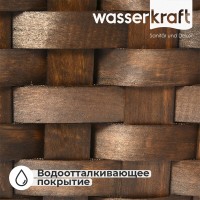 Корзина WasserKraft Berkel WB-480-L, большая для белья, темно-кремовый/бежевый
