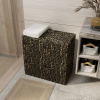 Корзина для белья WasserKraft Fulda WB-520-L, ширина 61 см, глубина 32 см, высота 61 см, коричневый/желтый