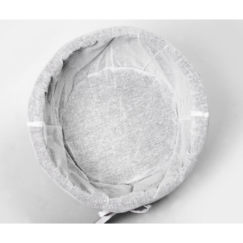 Корзина WasserKraft Donau WB-530-L, большая, для белья, с крышкой, белый/темно-коричневый