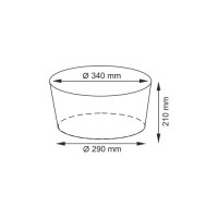 Корзина WasserKraft Donau WB-530-L, большая, для белья, с крышкой, белый/темно-коричневый