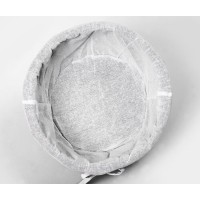Корзина WasserKraft Donau WB-530-M, средняя, для белья, с крышкой, белый/темно-коричневый