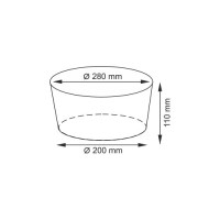 Корзина WasserKraft Donau WB-530-M, средняя, для белья, с крышкой, белый/темно-коричневый