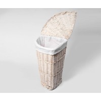 Корзина для белья WasserKraft Vils WB-560-L, большая, с крышкой, белый