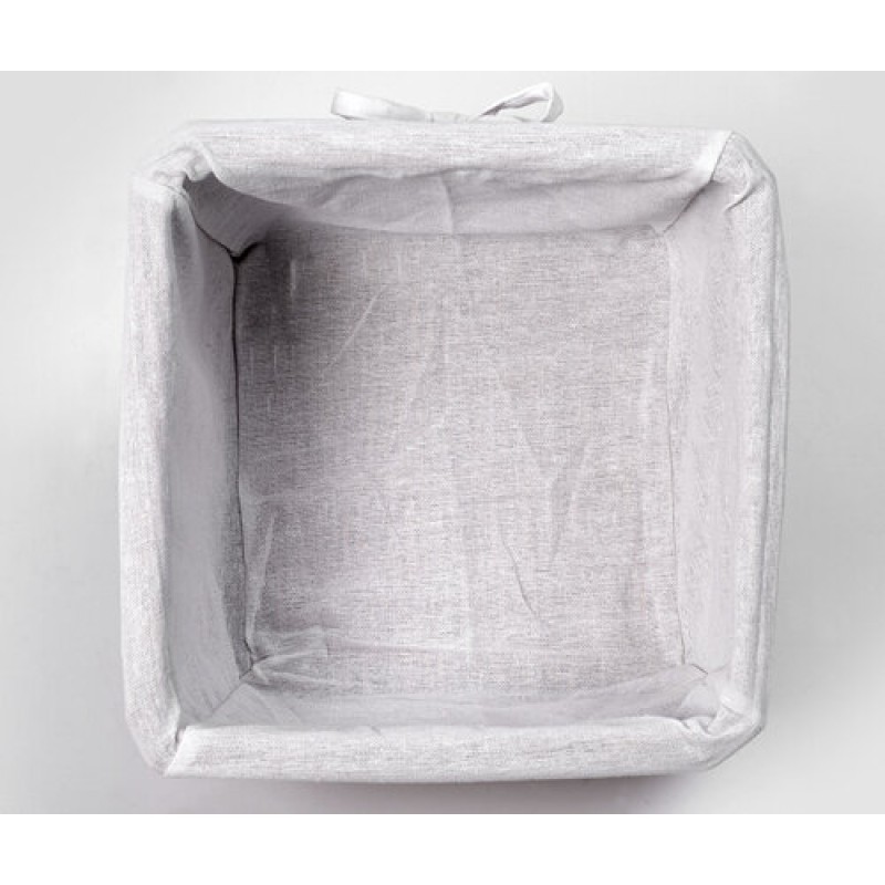 Корзина WasserKraft Dinkel WB-580-L, большая, для белья, белый/светло-коричневый