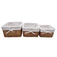 Корзина WasserKraft Dinkel WB-580-S, маленькая, для белья, белый/светло-коричневый